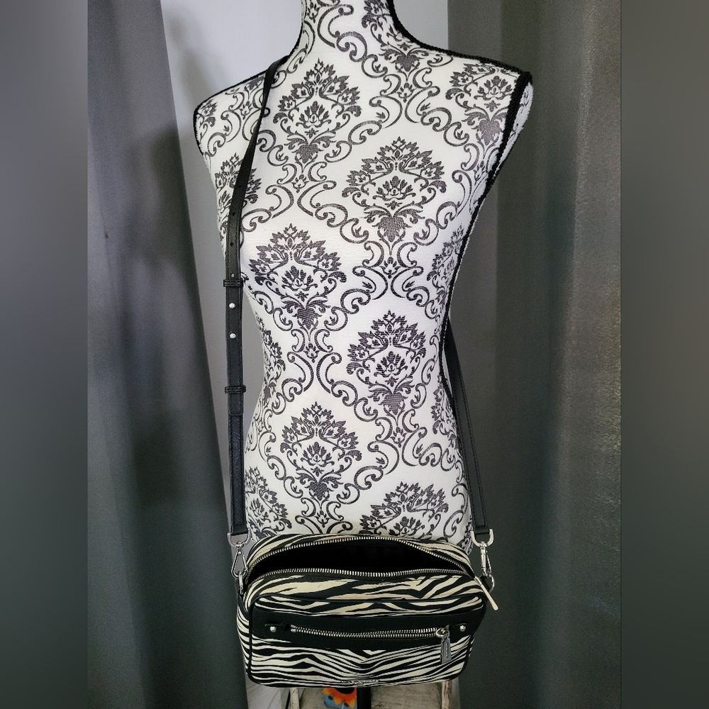 Michael Kors zebra print nylon crossbody